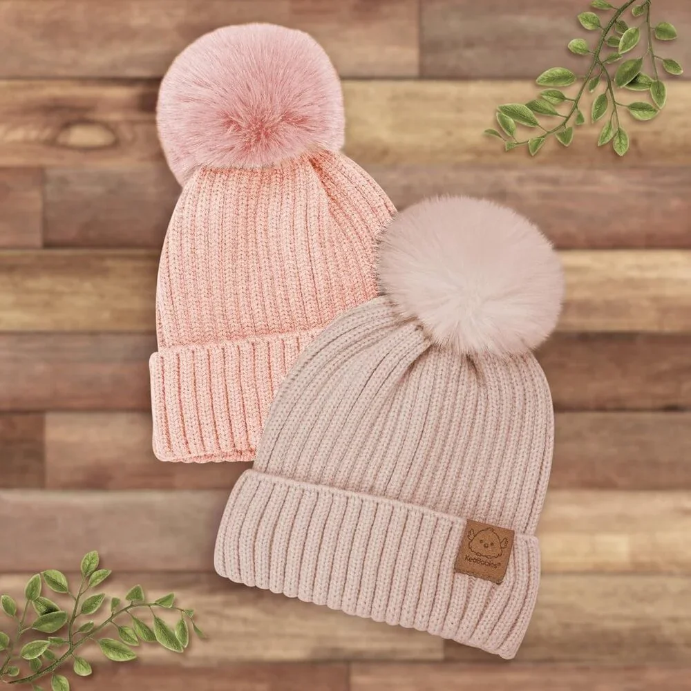 KeaBabies 2-Pack Baby Hats Macaron Toddler, Boys, Girls 6-36 Months (Macaron, M) - Picture 9 of 9